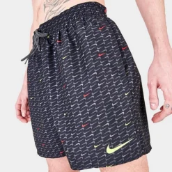 Men's Nike Swoosh All-Over Print 5-Inch Swim Shorts - NESSC485 001 -Sports Fashion NESSC485 001 M5