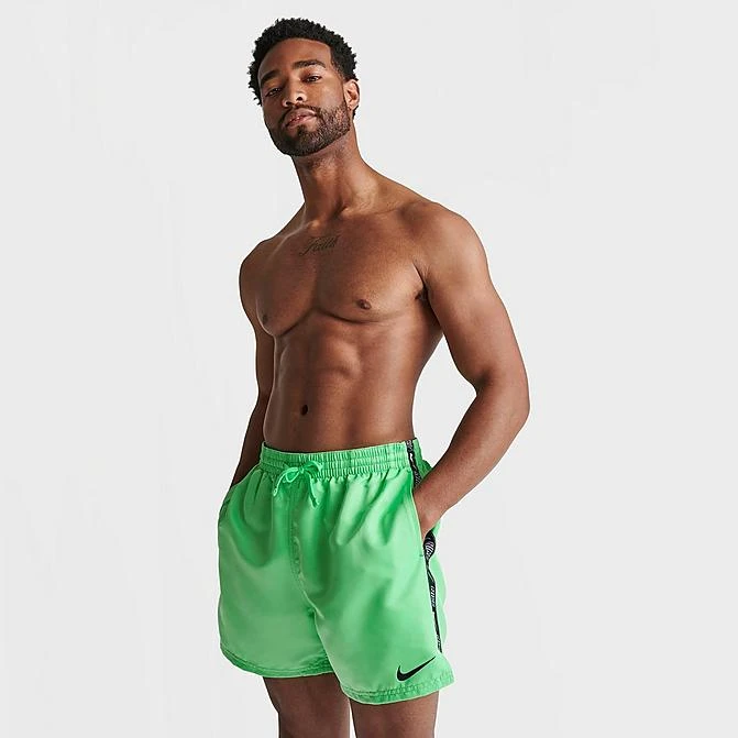 Men's Nike Volley 5-Inch Logo Tape Swim Shorts Electric Algae - NESSD512 380 1 Men's Nike Volley 5-Inch Logo Tape Swim Shorts Electric Algae - NESSD512 380