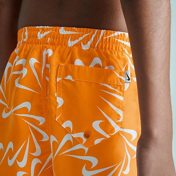 Boys' Nike Swoosh Line Volley 7" Swim Shorts Orange/White - NESSD804 724 6 Boys' Nike Swoosh Line Volley 7" Swim Shorts Orange/White - NESSD804 724 - Image 6