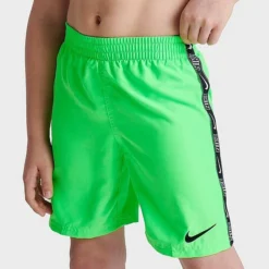 Boys' Little Kids' Nike Taped Swim Shorts Neon Green - NESSD861 370