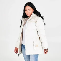 Women's The North Face Nuptse Belted Mid Jacket Gardenia White/Silver Grey Leopard Print - NF0A5GIL 2AS 8 Women's The North Face Nuptse Belted Mid Jacket Gardenia White/Silver Grey Leopard Print - NF0A5GIL 2AS -Sports Fashion NF0A5GIL 2AS M3
