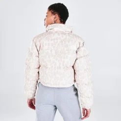 Women's The North Face Cropped Printed Nuptse Short Jacket Silver Grey Leopard Print - NF0A5IXT 2AN 9 Women's The North Face Cropped Printed Nuptse Short Jacket Silver Grey Leopard Print - NF0A5IXT 2AN -Sports Fashion NF0A5IXT 2AN M4