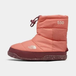 Women’s The North Face Nuptse Après Booties Coral Sunrise/Wild Ginger - NF0A5LWC 660