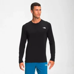 Men's The North Face Wander Long-Sleeve Shirt TNF Black - NF0A7QEG 001