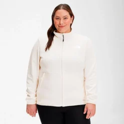 Women's The North Face Canyonlands Full-Zip Hoodie (Plus Size) Gardenia White Heather - NF0A7QIM 100
