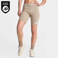 Women's The North Face Logo Biker Shorts Flax - NF0A7SU3 251