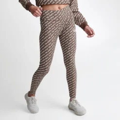 Women's The North Face All-over Print Leggings All-over Print/Earth Brown - NF0A7SU4 201 -Sports Fashion NF0A7SU4 201 M3