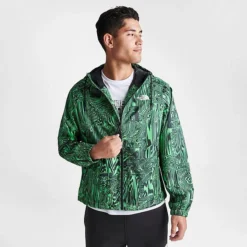Men's The North Face Novelty Graphic Print Rain Jacket Green/Black - NF0A7ZYD 320 -Sports Fashion NF0A7ZYD 320 M3