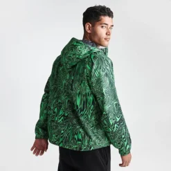 Men's The North Face Novelty Graphic Print Rain Jacket Green/Black - NF0A7ZYD 320 -Sports Fashion NF0A7ZYD 320 M4