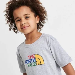 Toddler And Little Kids' The North Face Cotton Summer T-Shirt And Shorts Set TNF Light Grey Heather/Summit Navy - NF0A7ZZM 050 -Sports Fashion NF0A7ZZM 050 M5