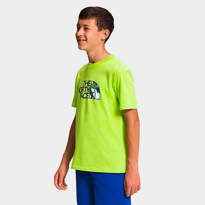 Boys' The North Face Graphic Short Sleeve T-Shirt LED Yellow/TNF Black/Summit Navy - NF0A82T8 730 2 Boys' The North Face Graphic Short Sleeve T-Shirt LED Yellow/TNF Black/Summit Navy - NF0A82T8 730 - Image 2