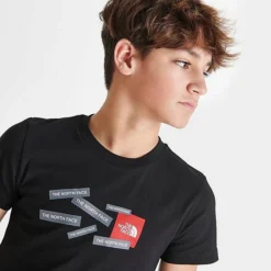Kids' The North Face Sticker Toss T-Shirt Black - NF0A83E1 001 -Sports Fashion NF0A83E1 001 M5