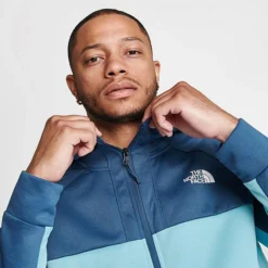 Men's The North Face Kaveh Full-Zip Hoodie Federal Blue/Light Blue - NF0A83G8 420 -Sports Fashion NF0A83G8 420 M5