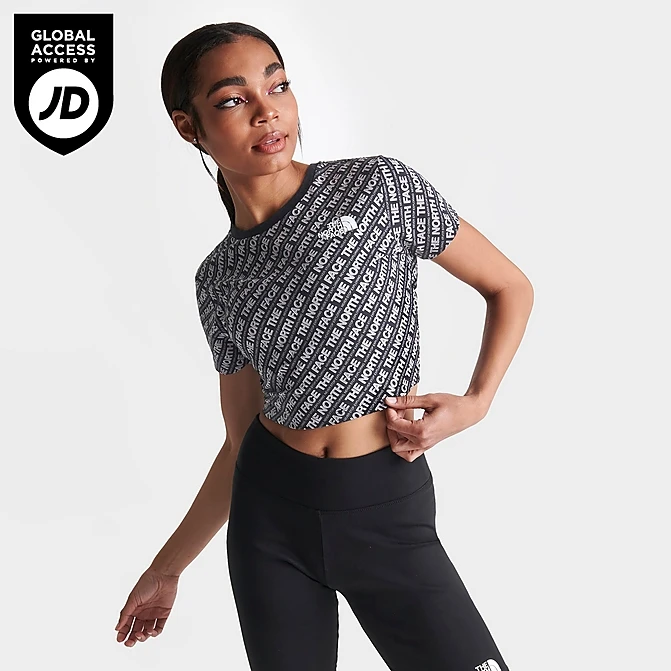 Women's The North Face Slim All-over Print T-Shirt Black/All-over Print - NF0A83GR 001 1 Women's The North Face Slim All-over Print T-Shirt Black/All-over Print - NF0A83GR 001