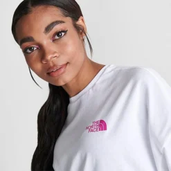 Women's The North Face Dome Logo T-Shirt Dress White/Pink - NF0A84ZQ 100 -Sports Fashion NF0A84ZQ 100 M6