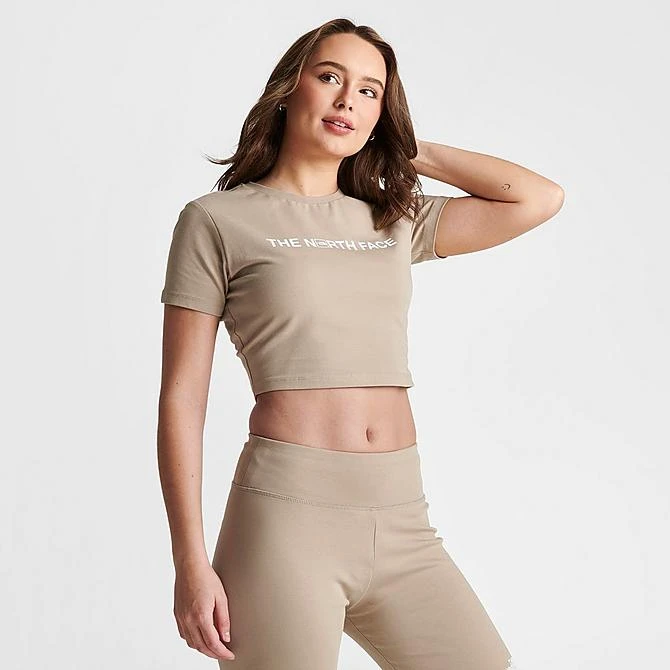 Women's The North Face Graphic Cropped T-Shirt Flax - NF0A859C 251 3 Women's The North Face Graphic Cropped T-Shirt Flax - NF0A859C 251 - Image 3