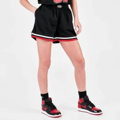Women's Mitchell & Ness Chicago Bulls NBA 1997-98 Swingman Shorts Black - REL18067 BLK -Sports Fashion REL18067 BLK M3