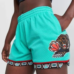Women's Mitchell & Ness Vancouver Grizzlies 1995-96 Swingman Shorts Teal Blue - REL18067 BLU 10 Women's Mitchell & Ness Vancouver Grizzlies 1995-96 Swingman Shorts Teal Blue - REL18067 BLU -Sports Fashion REL18067 BLU M5