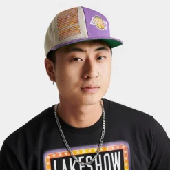 Mitchell & Ness Los Angeles Lakers NBA Pop Panel Snapback Hat White/Purple - S5154LAL WHT