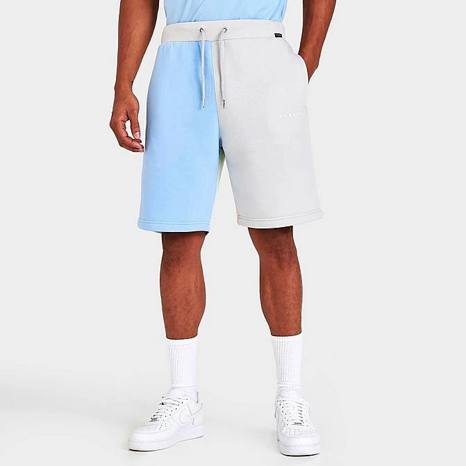 Men's Sonneti Split Colorblock Fleece Shorts Multi - SNM12886 750 1 Men's Sonneti Split Colorblock Fleece Shorts Multi - SNM12886 750