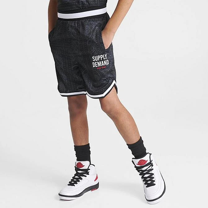 Boys' Supply & Demand Paisley Basketball Shorts Black - SUJ16556 090 1 Boys' Supply & Demand Paisley Basketball Shorts Black - SUJ16556 090