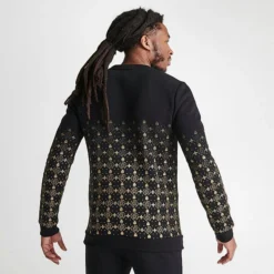 Men's Supply & Demand Royalty Monogram Print Crewneck Sweatshirt Black/Gold - SUM16344 090 -Sports Fashion SUM16344 090 M4