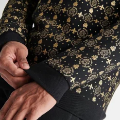 Men's Supply & Demand Royalty Monogram Print Crewneck Sweatshirt Black/Gold - SUM16344 090 -Sports Fashion SUM16344 090 M6