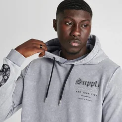 Men's Supply & Demand Acid Flame Graphic Pullover Hoodie Mid Grey - SUM16347 030 -Sports Fashion SUM16347 030 M5