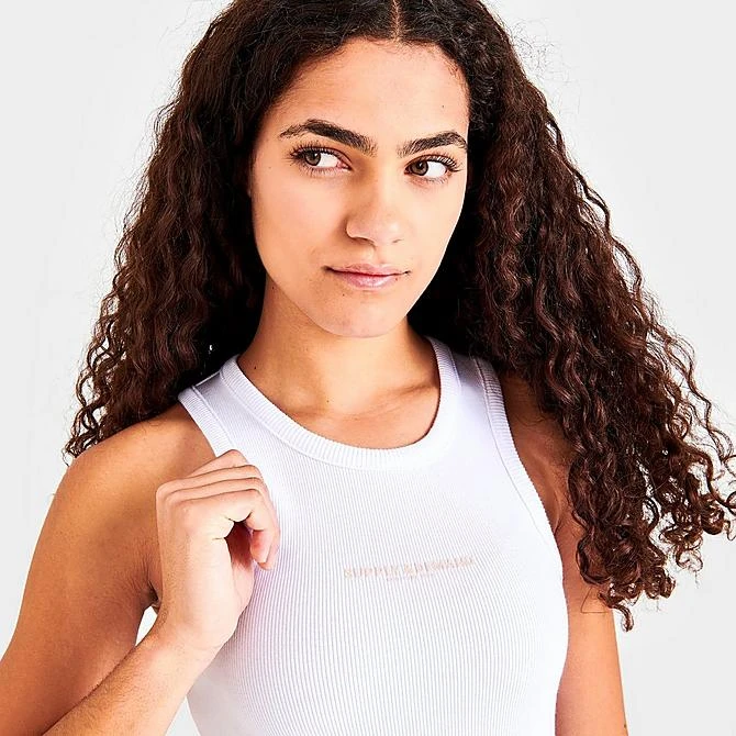 Women's Supply & Demand Ribbed Tank White - SUW16474 010 5 Women's Supply & Demand Ribbed Tank White - SUW16474 010 - Image 5