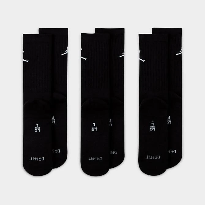 Nike Jordan Jumpman 3-Pack Crew Socks Black/Black/Black - SX5545 013 2 Nike Jordan Jumpman 3-Pack Crew Socks Black/Black/Black - SX5545 013 - Image 2