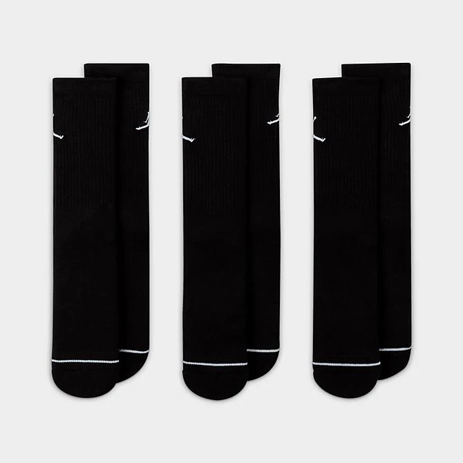 Nike Jordan Jumpman 3-Pack Crew Socks Black/Black/Black - SX5545 013 3 Nike Jordan Jumpman 3-Pack Crew Socks Black/Black/Black - SX5545 013 - Image 3