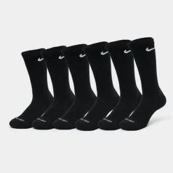 Nike Everyday Plus Cushioned Crew Training Socks (6-Pack) Black/White - SX6897 010
