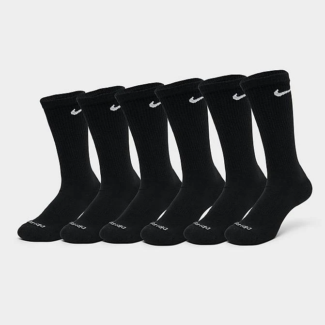Nike Everyday Plus Cushioned Crew Training Socks (6-Pack) Black/White - SX6897 010 1 Nike Everyday Plus Cushioned Crew Training Socks (6-Pack) Black/White - SX6897 010
