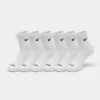 Nike Everyday Plus Cushioned 6-Pack Quarter Training Socks White/Black - SX6899 100