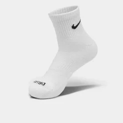 Nike Everyday Plus Cushioned 6-Pack Quarter Training Socks White/Black - SX6899 100 -Sports Fashion SX6899 100 P3