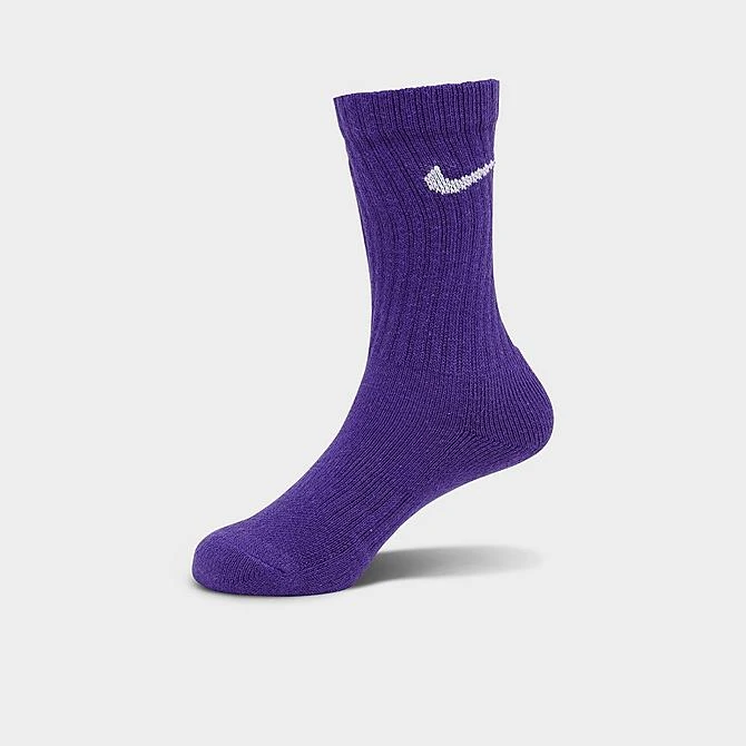 Little Kids' Nike Dri-Fit Crew Socks (6-Pack) Red/Orange/Yellow/Green/Blue/Purple - UN0019 E69 2 Little Kids' Nike Dri-Fit Crew Socks (6-Pack) Red/Orange/Yellow/Green/Blue/Purple - UN0019 E69 - Image 2