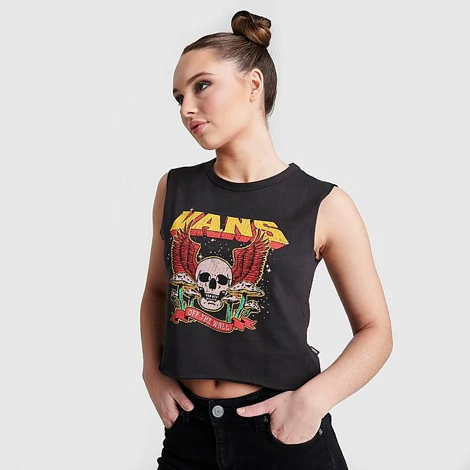 Women's Vans Summer Tour Muscle Tank Black - VN0003KQ BLK 1 Women's Vans Summer Tour Muscle Tank Black - VN0003KQ BLK