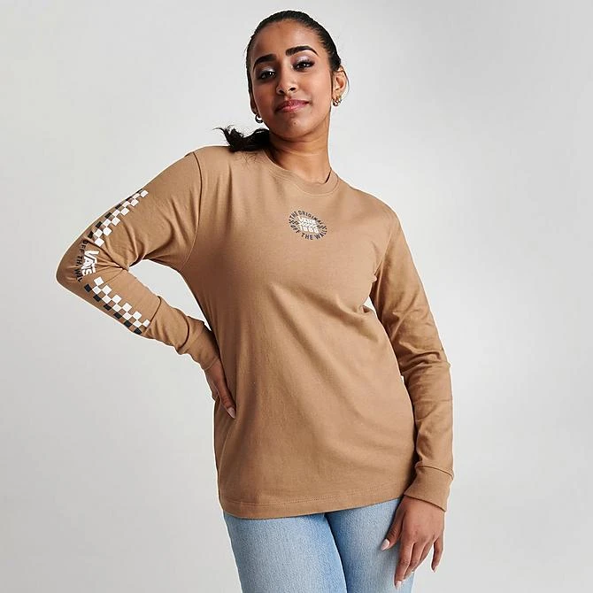 Women's Vans Original OTW Long-Sleeve BFF T-Shirt Tobacco Brown - VN0003KX TBN 3 Women's Vans Original OTW Long-Sleeve BFF T-Shirt Tobacco Brown - VN0003KX TBN - Image 3