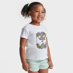 Girls' Toddler And Little Kids' Vans Flower Box T-Shirt White - VN00041W 100
