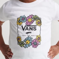Girls' Toddler And Little Kids' Vans Flower Box T-Shirt White - VN00041W 100 -Sports Fashion VN00041W 100 M5
