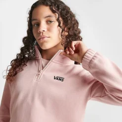 Girls' Vans Mock Neck Half-Zip Sweatshirt Rose Smoke - VN00077V 660 10 Girls' Vans Mock Neck Half-Zip Sweatshirt Rose Smoke - VN00077V 660 -Sports Fashion VN00077V 660 M5