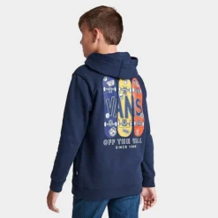 Big Kids' Vans Boardview Back Hit Pullover Hoodie University Blue - VN00087U 401