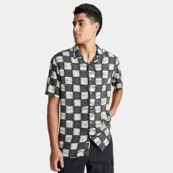 Men's Vans Moore Buttondown Shirt Asphalt/Antique White - VN0008JG 030