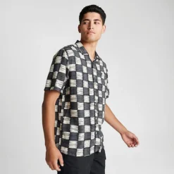 Men's Vans Moore Buttondown Shirt Asphalt/Antique White - VN0008JG 030 -Sports Fashion VN0008JG 030 M3