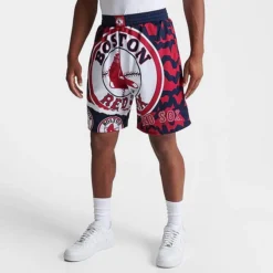 Men's Mitchell & Ness Boston Red Sox MLB Jumbotron 2.0 All-Over Print Shorts Navy/Red - YPPPNYRD 400