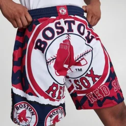 Men's Mitchell & Ness Boston Red Sox MLB Jumbotron 2.0 All-Over Print Shorts Navy/Red - YPPPNYRD 400 -Sports Fashion YPPPNYRD 400 M6