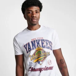 Men's Mitchell & Ness New York Yankees MLB World Series Champs T-Shirt White - YYWHIT96 100 -Sports Fashion YYWHIT96 100 M5